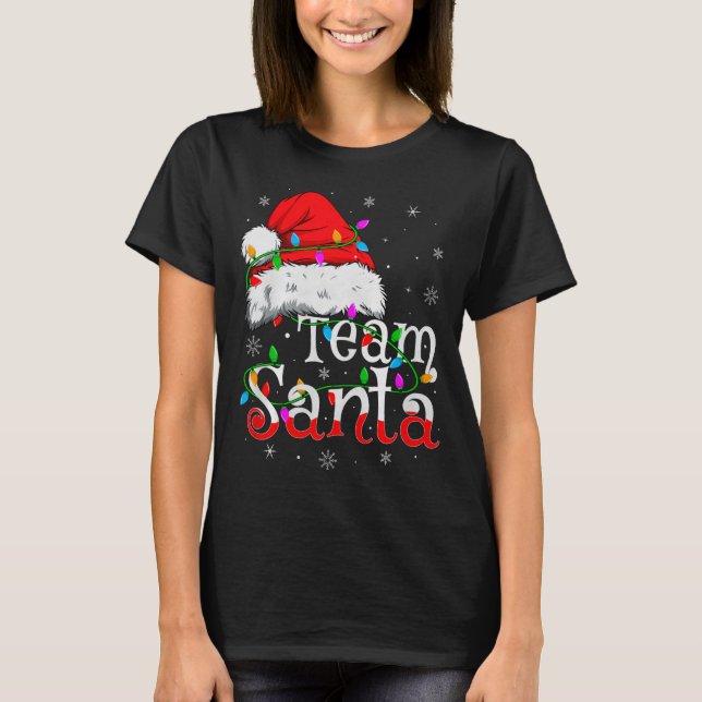 Team Santa Xmas Pajamas Matching Family Group Chri T Shirt (Framsida)