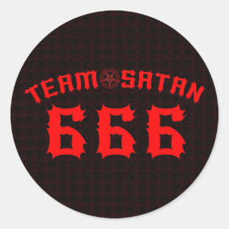Team Satan 666 Runt Klistermärke