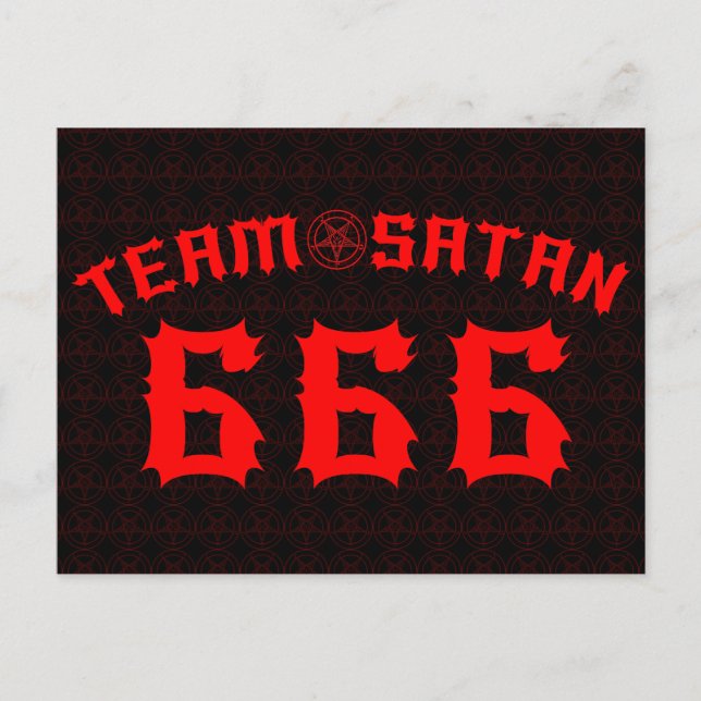 Team Satan 666 Vykort (Framsida)