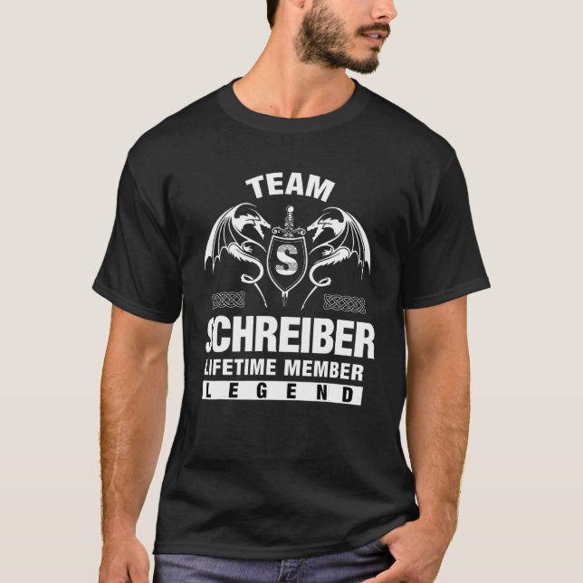 Team Schreiber-livstidsmedlem T Shirt (Framsida)