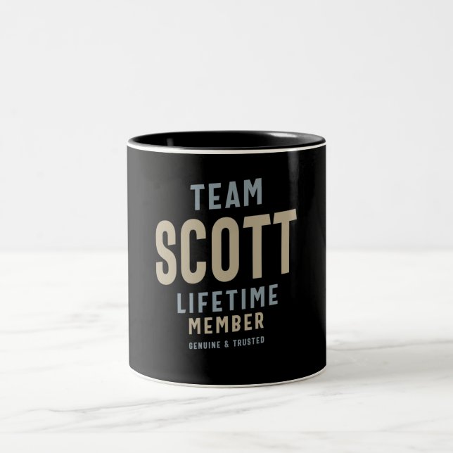 Team Scott Livtime Member Personlig Namn Två-Tonad Mugg (Center)