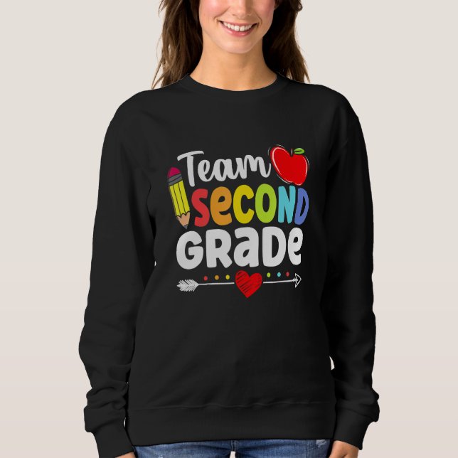 Team Second Grade  2nd Grade Teacher Student T Shirt (Framsida)