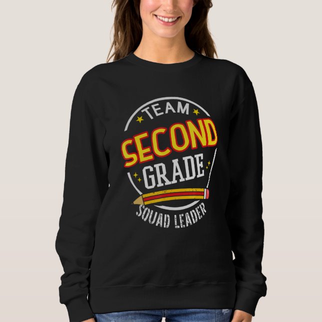 Team Second Grade  Squad Leader  Back to School T Shirt (Framsida)