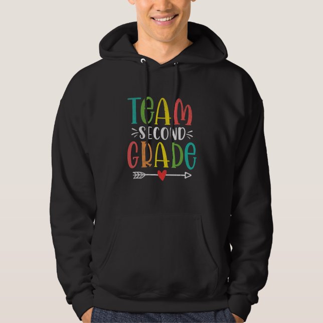 Team Second Klass Lacher Student Back to school Hoodie (Framsida)