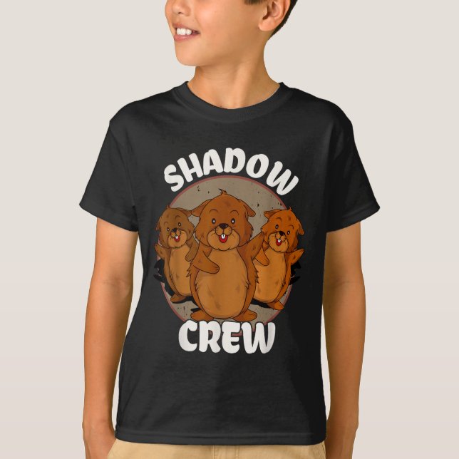 Team Shadow Crew Groundhog Day  T Shirt (Framsida)