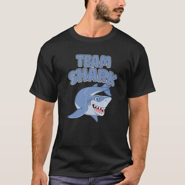 Team Shark  Shark  Ocean Animal T Shirt (Framsida)