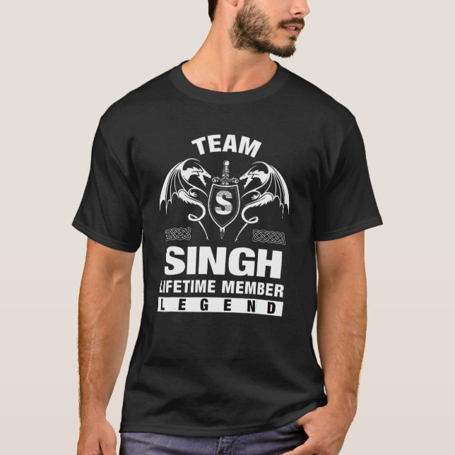 Team Singh-livstidsmedlem T Shirt (Framsida)