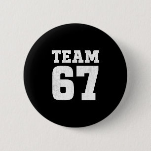 Team Six Seven 6 7 Meme Rolig Aura 67 T-shirt För Knapp