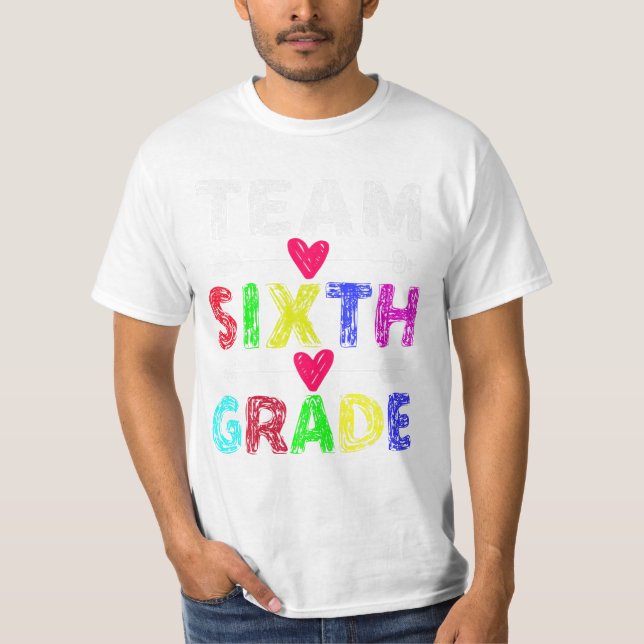 Team sjätte Klass Hej 6e T Shirt (Framsida)