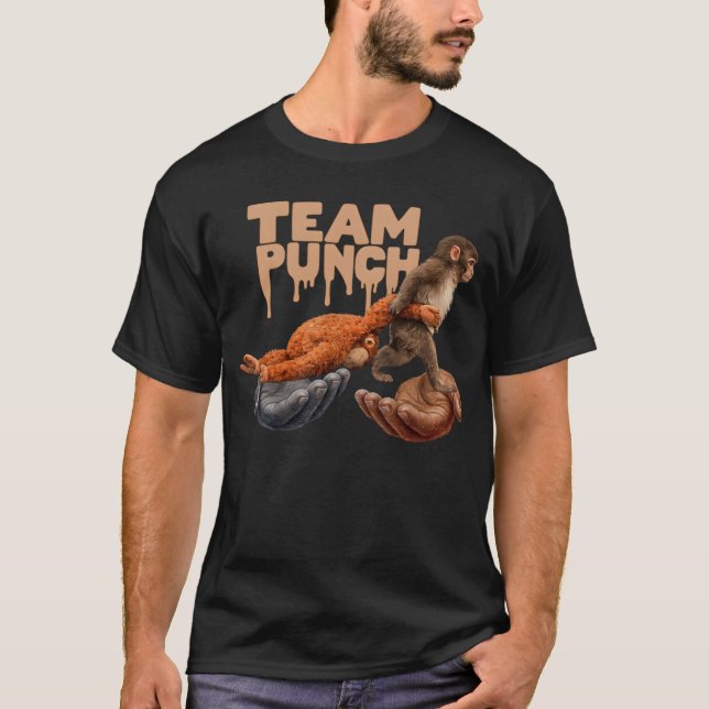 Team Slagregn Japansk Apa T Shirt (Framsida)