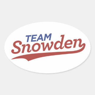Team Snowden-skript Ovalt Klistermärke