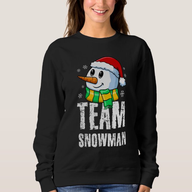 Team Snowman Christmas Holiday Season Winter Snowm T Shirt (Framsida)