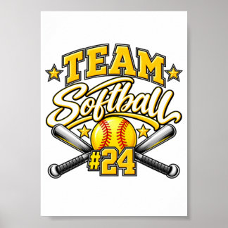 Team Softball #24 Sportdesign Poster