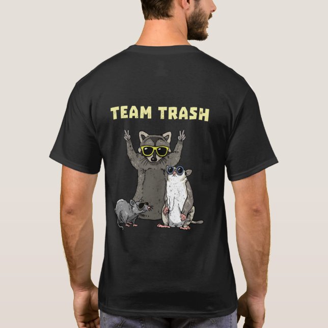 Team Sopor Opossum Raccoon Råtta Animals Sopor Gan T Shirt (Baksida)