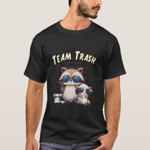 Team Sopor Raccoon Opossum och Råtta Kawaii Sopor T Shirt