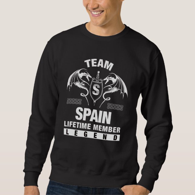 Team Spanien-livstidsmedlem Lång Ärmad Tröja (Framsida)