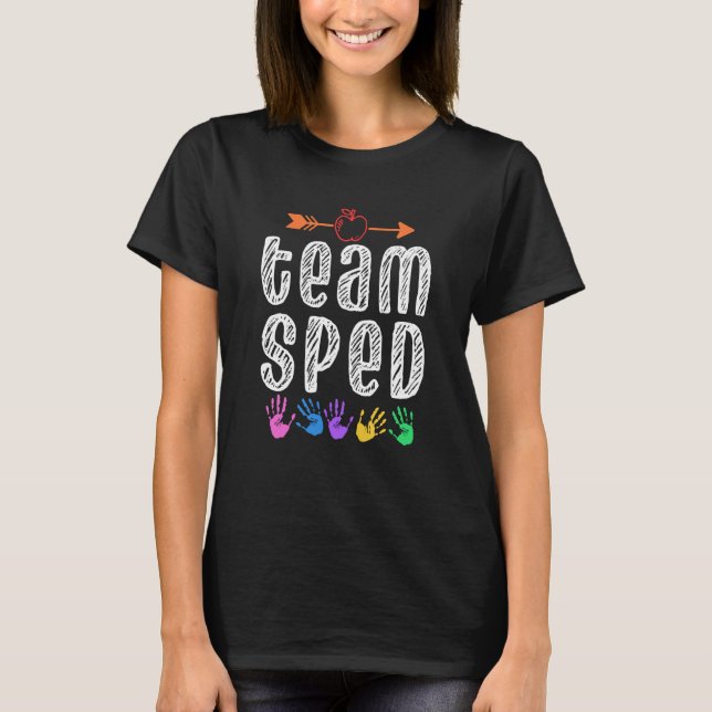 Team Sped-medvetenhet Lärare Specialundervisning S T Shirt (Framsida)