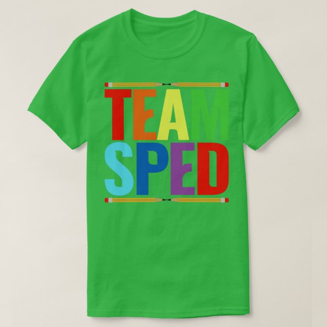 Team Sped Speciell Education Teacher T Shirt (Design framsida)