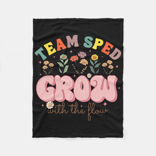 Team Sped Väx Med Flödet Speciallärare Te Fleecefilt (Framsidan)