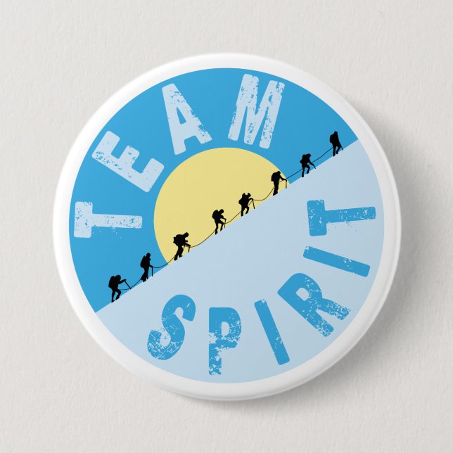 Team Spirit - bergsklättring Knapp (Framsida)