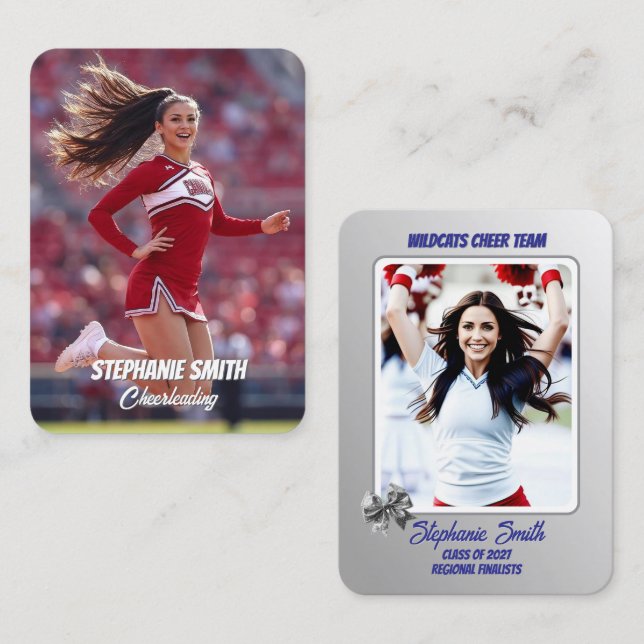 Team Spirit Cheerleader Trading Cards Visitkort (Fram/baksida)