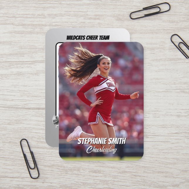 Team Spirit Cheerleader Trading Cards Visitkort (Fram/Back In Situ)