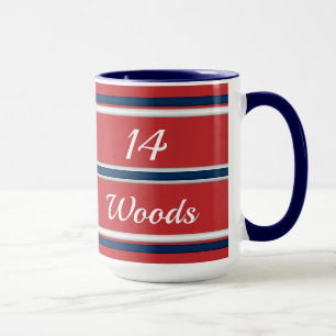 Team Spirit Red and Blue Sports Rand Vatten Bott Mugg