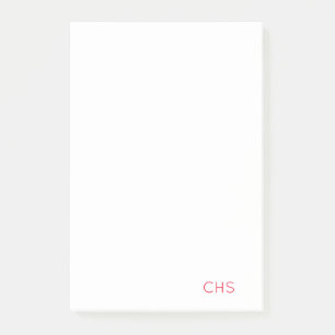 Team Spirit School Initialer Monogram Notes Post-it Block
