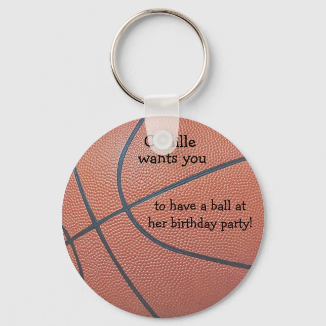 Team Spirit_struktur_Ha en boll-födelsedag Nyckelring (Framsida)