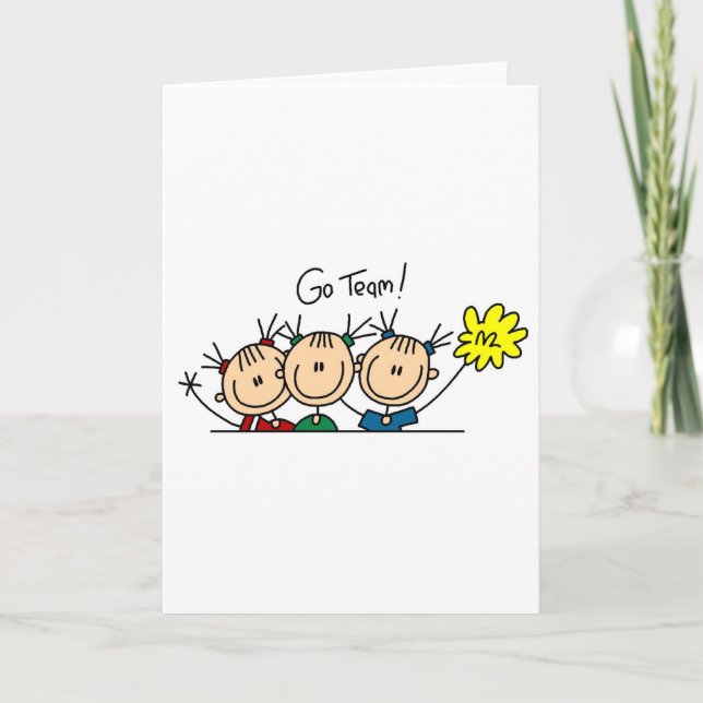 Team Sport Cheerlead Tshirts och Gifts Kort (Framsida)