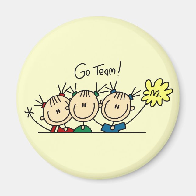 Team Sport Cheerlead Tshirts och Gifts Magnet (Framsidan)