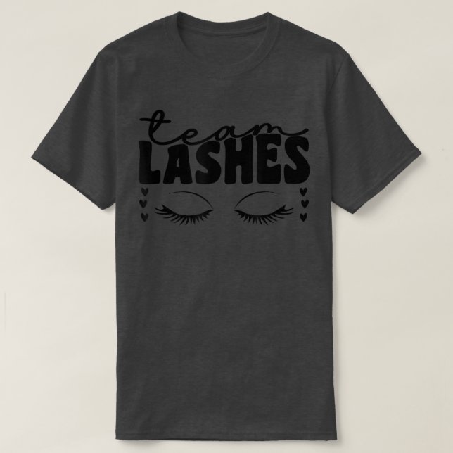 Team Stacher Rosa eller Blue Team Lash Stache Gend T Shirt (Design framsida)