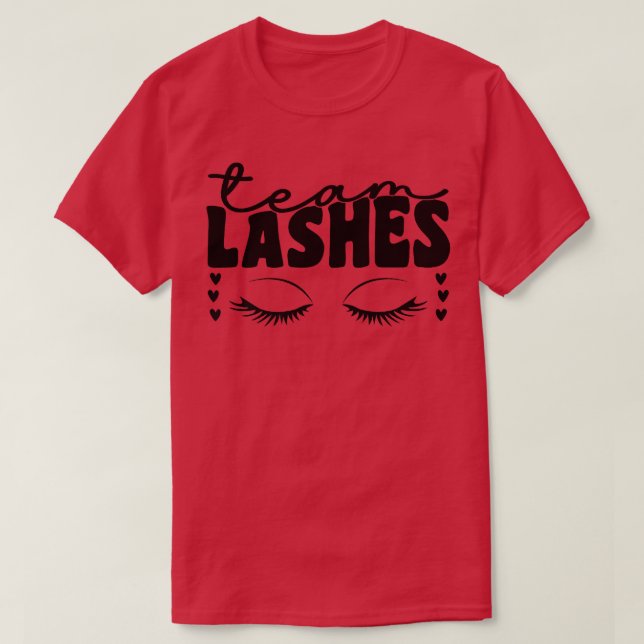 Team Stacher Rosa eller Blue Team Lash Stache Gend T Shirt (Design framsida)
