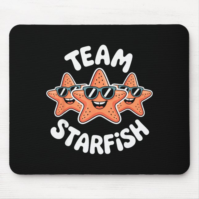 Team Starfish Cool Sungles Ocean Cartoon Crew Funn Musmatta (Framsidan)