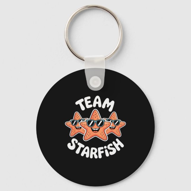Team Starfish Coola Solglasögon Ocean Cartoon Crew Nyckelring (Framsida)