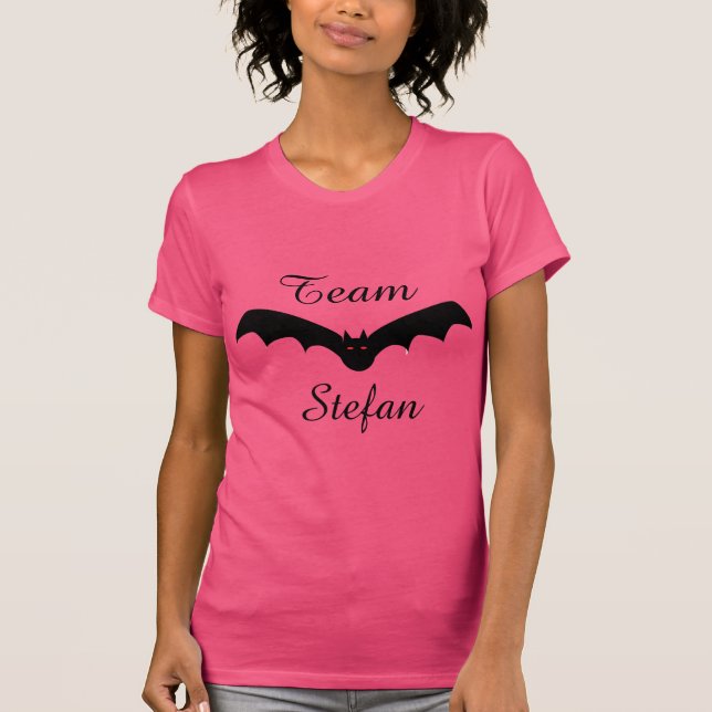 Team Stefan Vampire Fladdermus Shirt T Shirt (Framsida)