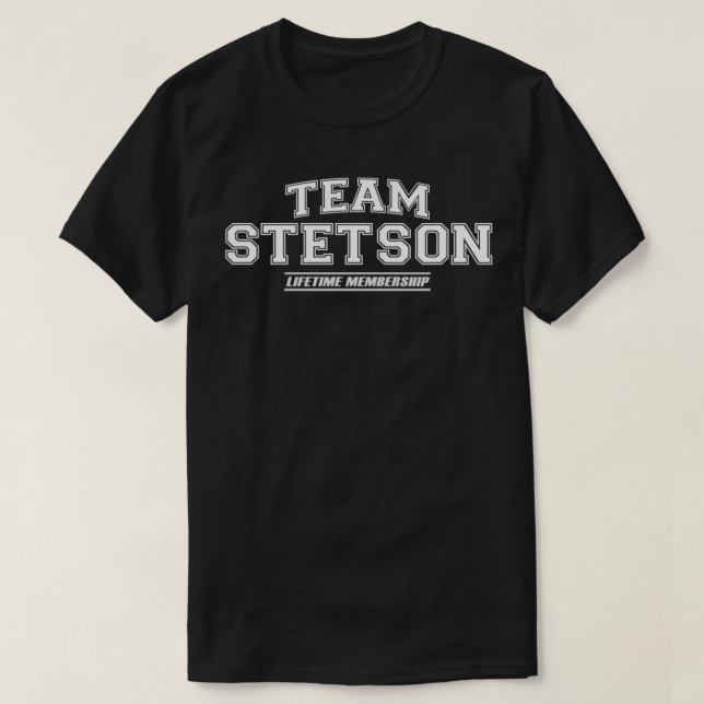 Team Stetson Proud-familjens efternamn, efternamn  T Shirt (Design framsida)