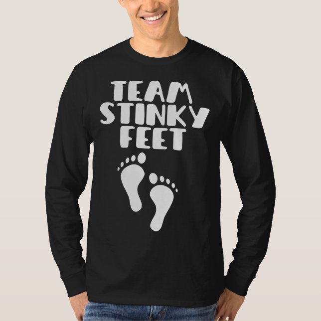 Team Stinky Feet Foot Barefoot Footprint Foot Smel T Shirt (Framsida)
