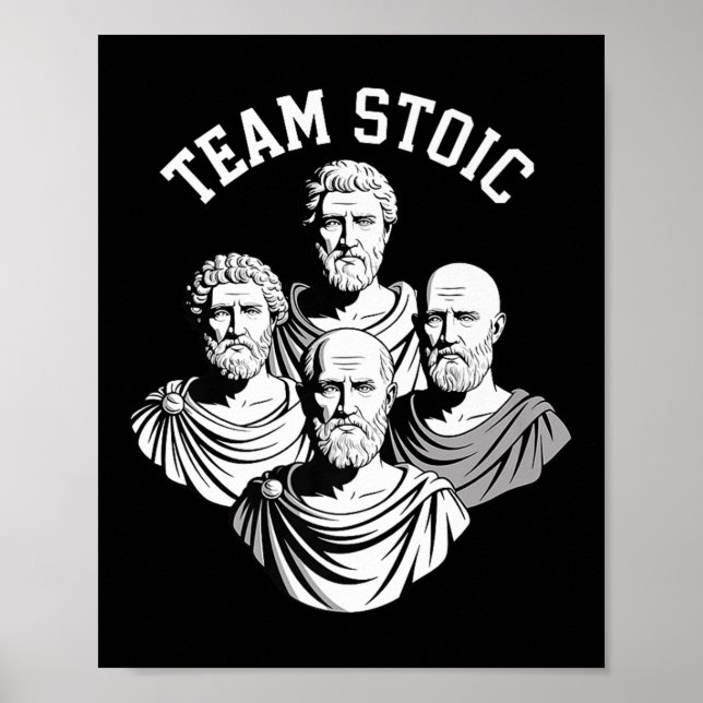 Team Stoic Epictetus History Fläkt Premium Poster (Framsidan)