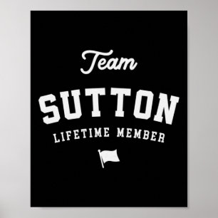 Team Sutton Livstidsmedlem Roligt Namn Sutton Stic Poster