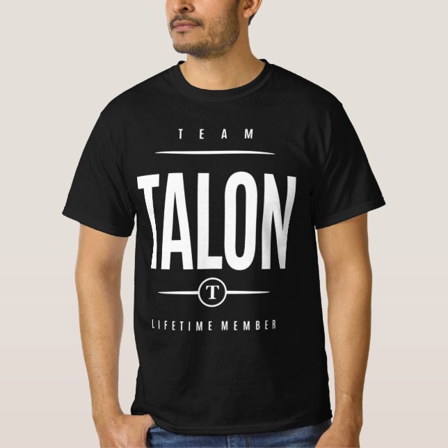 Team Talon-livstidsmedlem Personlig Namn T Shirt (Framsida)