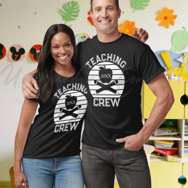 Team Teacher Crew Black & White T Shirt (Skapare uppladdad)