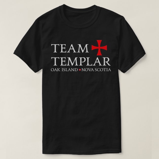 Team Templar Funny Oak Island Treasure Product Whi T Shirt (Design framsida)