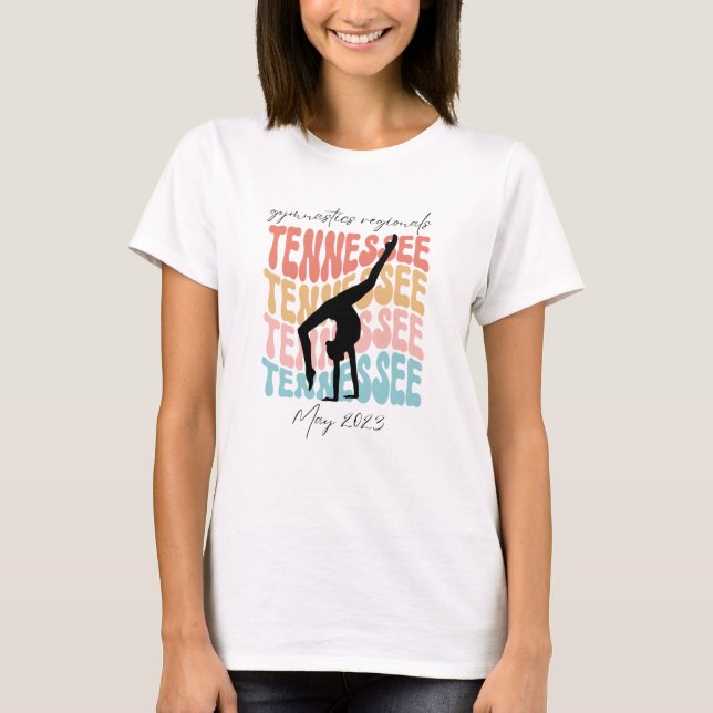 Team Tennessee Gymnastics 2023 T Shirt (Framsida)