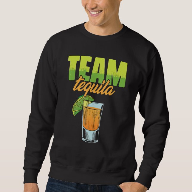 Team Tequila för Tequila älskare eller drinker Lång Ärmad Tröja (Framsida)