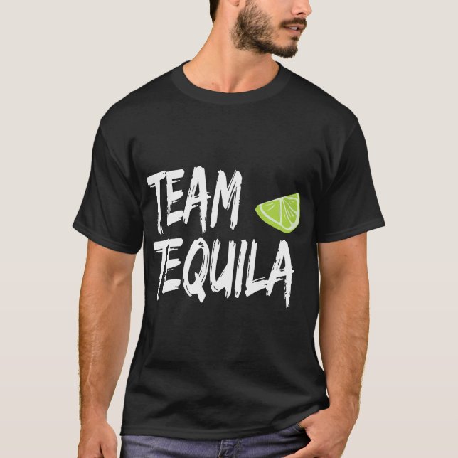 Team Tequila med Grönt Lime T Shirt (Framsida)