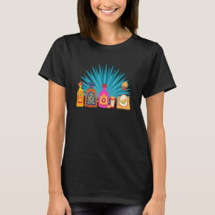 Team Tequila Salt Lime Mexican Drink Flaska Plant T Shirt
