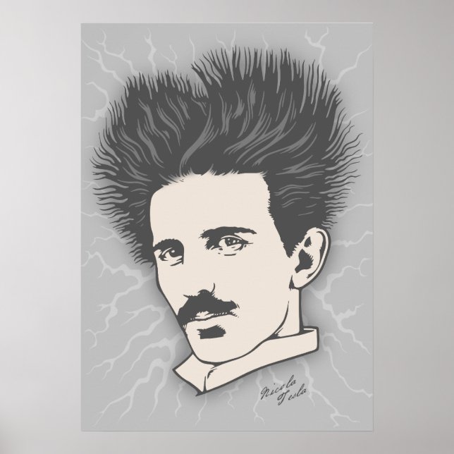 Team Tesla Static Hair Poster (Framsidan)