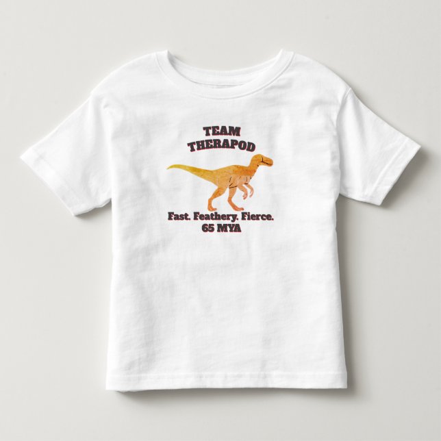 Team Theropod - snabb. Feathery. Kraft T Shirt (Framsida)