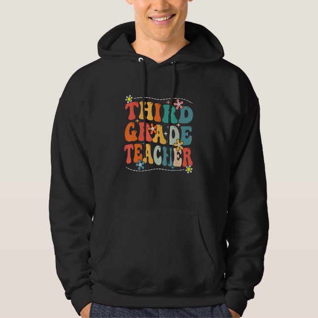 Team Third Grade 3rd Grade Teacher Back To School  Hoodie (Framsida)